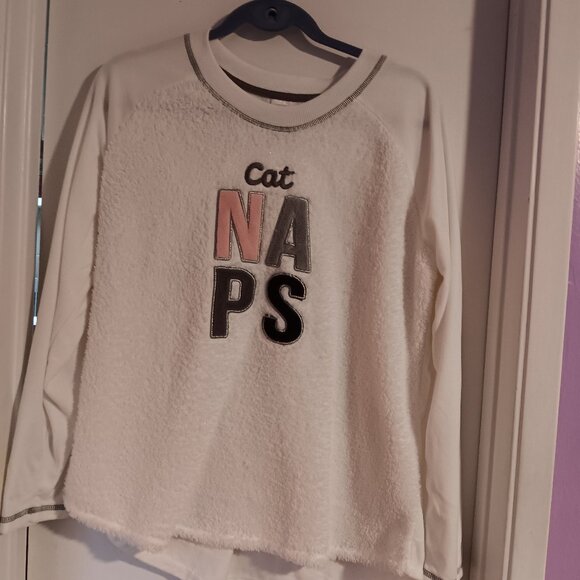 Secret Treasures Women's Cat Nap Pajama Top Size Large Long Sleeve - Picture 1 of 7